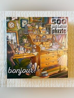 Bonjour! Colorful 500-Piece Jigsaw Puzzle